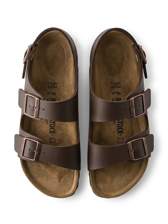 Birkenstock Shoes - Birkenstock Milano Sandals Dark Brown Birko-Flor Slingback EU 42 / US M9 W11